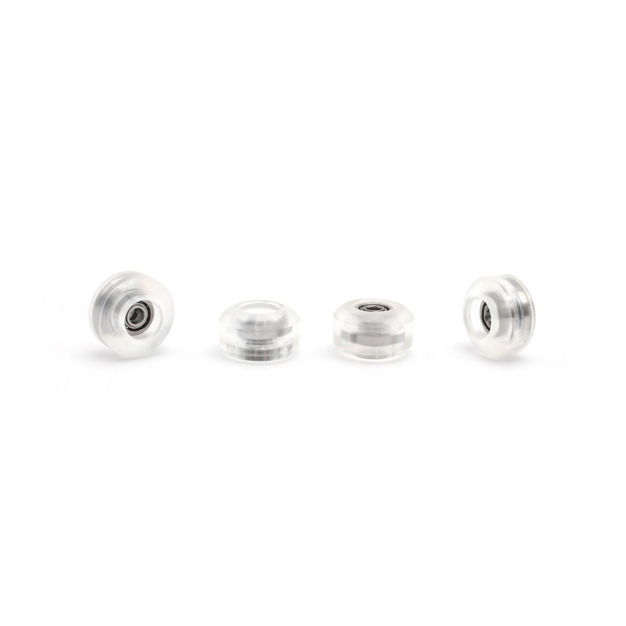 FlatFace Fingerboard G10 Dual Bearing Wheels - 72D Ultra - Clear
