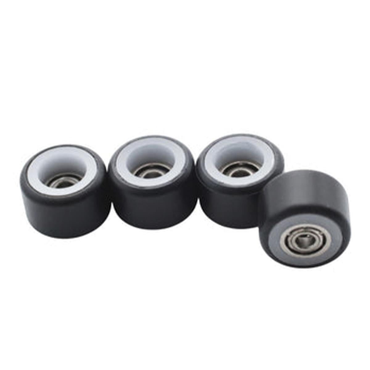FlatFace Fingerboard Dual Durometer Bearing Wheels - White and Black