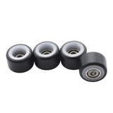 FlatFace Fingerboard Dual Durometer Bearing Wheels - White and Black