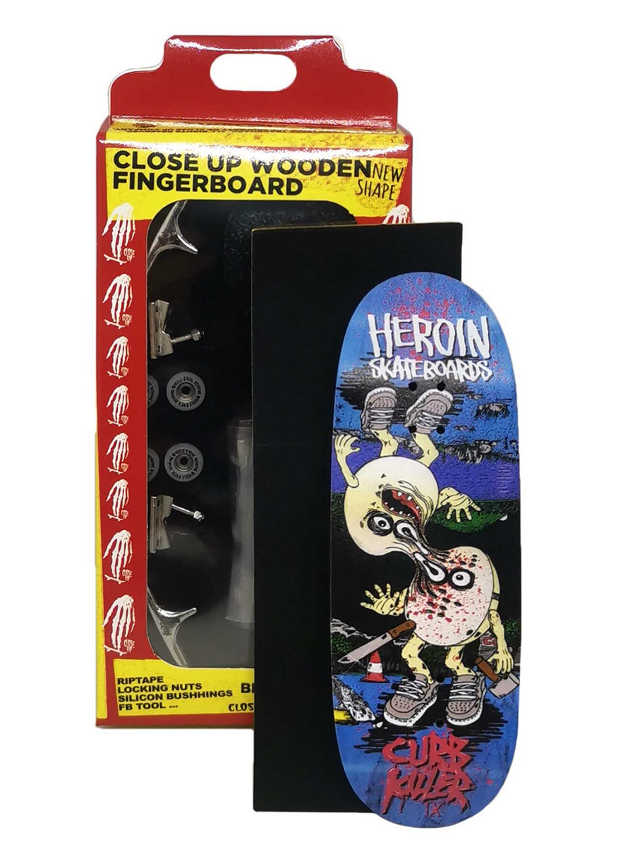 Close Up x Heroin Skateboards Fingerboard Complete - Curb Killer IX