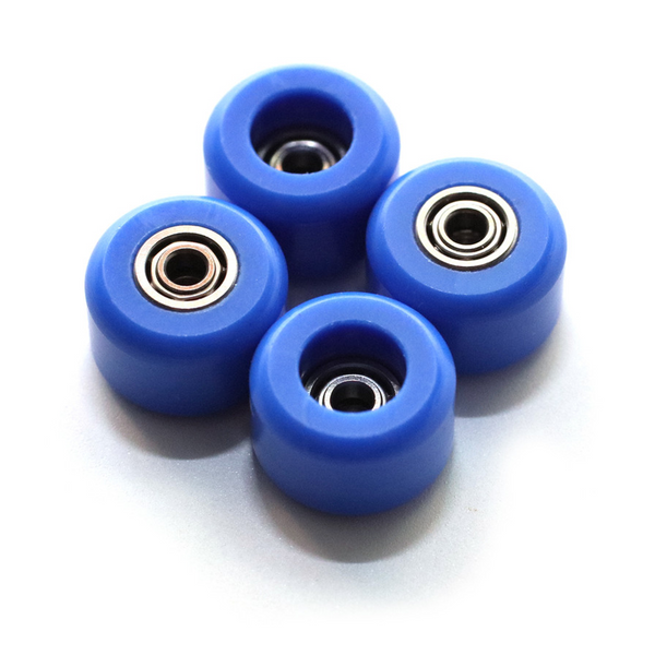 指スケ　YWHEELS Y2 DualW Graphic Blue【ウレタン】 FlatFace Fingerboard G9 Dual Bearing Wheels - Blue D-Rex Tribute