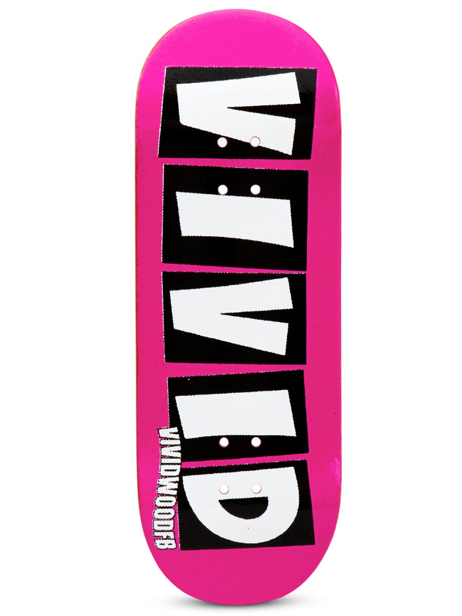 VividWood Fingerboard Deck - Pink Vivid Baker