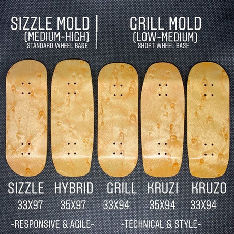 VividWood Fingerboard Deck - Surf