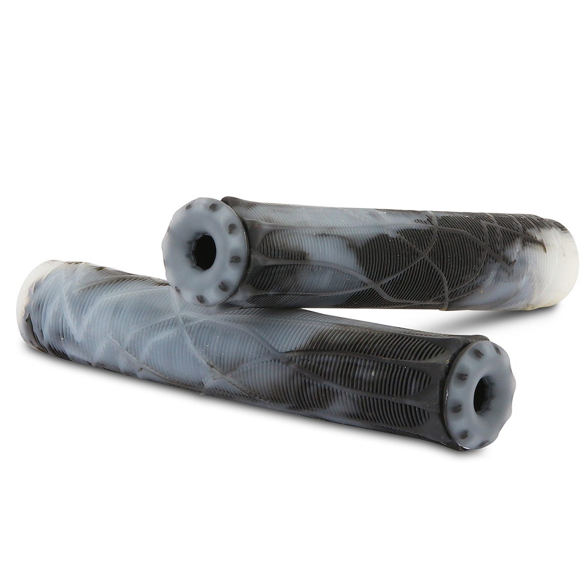 Pair Black Rubber Grips 22/25mm 7/8" Handlebars – 124mm Length – Closed Ends